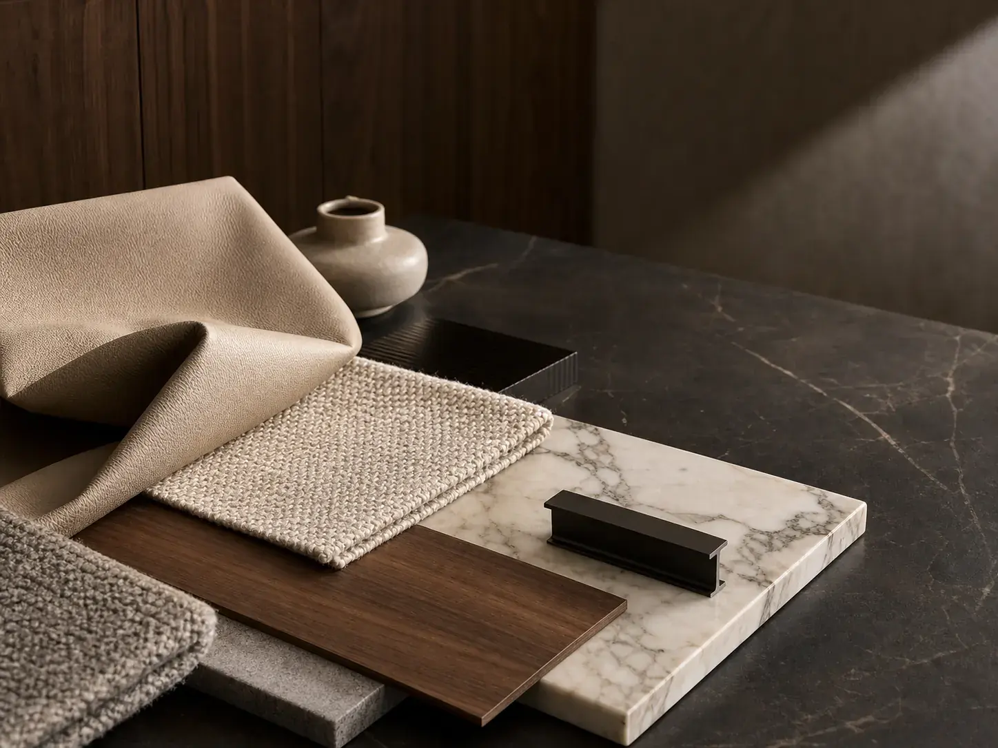 Materials selected for modern interiors.
